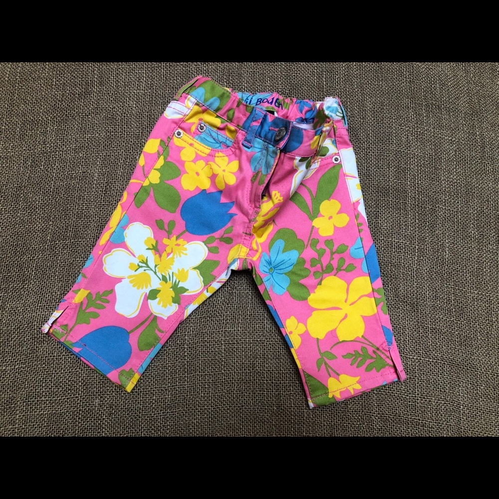 NWT NEW MINI BODEN Bright Cropped Pants 18 Months